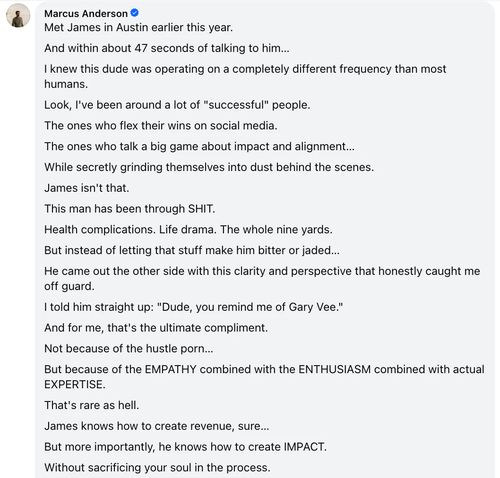 James Guldan client testimonial